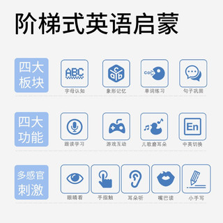 英语启蒙有声书充电版幼儿早教互动游戏发声书英文字母启蒙翻翻触摸书