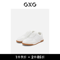 GXG 男鞋 纯色男士小白鞋男夏款潮流运动板鞋透气鞋子23年