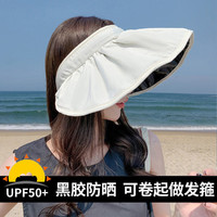 Mountainpeak UPF50+黑胶空顶帽贝壳帽发箍防晒遮阳帽太阳帽子女士夏季运动帽