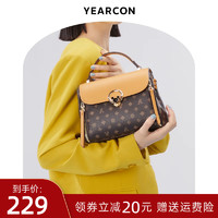 YEARCON 意尔康 女包时尚通勤斜挎包2023新款百搭单肩包质感手提包印花包包