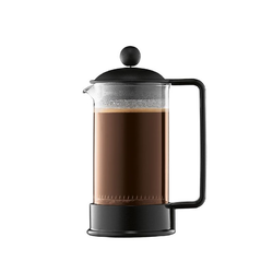 bodum 法压壶手冲滤压咖啡壶丹麦波顿玻璃咖啡壶便携家用打奶泡 巴西系列黑色 350ml（1543-01）