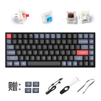Keychron K2Pro 机械键盘84键 Win/Mac键盘 客制化键盘 蓝牙键盘有线双模 黑色 K2Pro-H3 可插拔 RGB 茶轴
