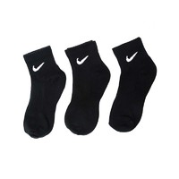 NIKE 耐克 男袜女袜新款三双装透气舒适中筒运动袜SX7677