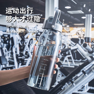 88VIP：Beisesi 贝瑟斯 大容量运动水杯 1500ml 白色