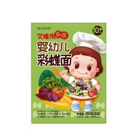 ivenet 艾唯倪 婴幼儿辅食面钙铁锌趣味小面片蝴蝶面蔬果营养彩蝶面200g