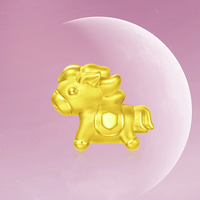 爱蜜金系列 VR924 生肖足金转运珠 0.4g 配皮绳