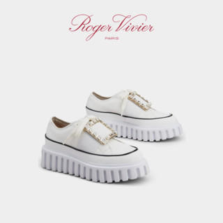 Roger Vivier 罗杰维维亚 Viv'Go系列 女士低帮休闲鞋 RVW64635870Q4U-1 白色 37.5