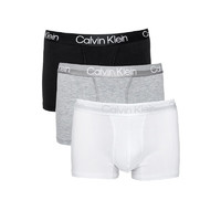 Calvin Klein CK男士平角内裤 3条装 000NB2970A 送男友礼物 UW5黑白灰 S