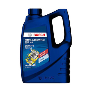 BOSCH 博世 机油汽车发动机润滑油 蓝装X6合成型机油 5W30 4L