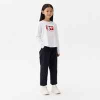 FILA 斐乐 女童梭织长裤（105-165）儿童舒适运动裤女童宽松梭织裤