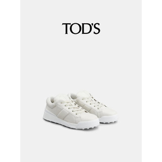 托德斯 TOD'S【春夏特享】官方男士羊皮运动鞋黑色简约舒适休闲平底男鞋 白色 40.5