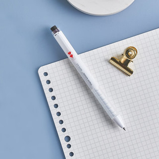 缤乐美(Paper Mate)中性笔0.5mm高颜值按动式签字笔学生心心笔系列G310蓝黑组合6支装