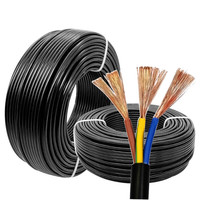 凤达 电线电缆KVVR 国标3芯电源线三芯多股铜丝软护套线3*6平方50米