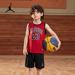 NIKE 耐克 AirJordan童装耐克儿童篮球服套装男童夏季运动背心短裤透气2件套