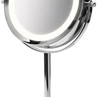 MEDISANA 马德保康 CM 840 圆形化妆镜，带LED照明和5倍放大率，360°旋转功能