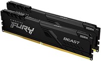 Kingston 金士顿 富士顿 FURY 野兽 32GB(2x16GB) 2666MHz DDR4 CL16 台式机内存套件,带 2 个 KF426C16BBK2/32