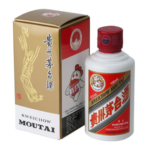 省624元】茅台白酒_MOUTAI 茅台飞天茅台53度酱香型白酒100ml单瓶装多少