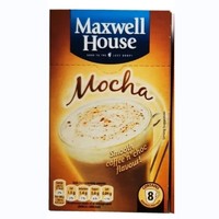 麦斯威尔 英国原装进口 卡布奇诺咖啡花式泡沫速溶咖啡 8条装 摩卡