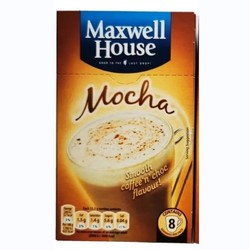 Maxwell House 麦斯威尔 英国原装进口 卡布奇诺咖啡花式泡沫速溶咖啡 8条装 摩卡