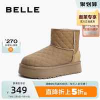 BeLLE 百丽 雪地靴女2022冬季新款羊毛靴子商场同款加绒东北靴Z1T1DDD2