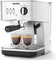 Breville 铂富 全自动咖啡机 | 15 bar 泵 | 蒸汽喷嘴 | 银色 [VCF149X]