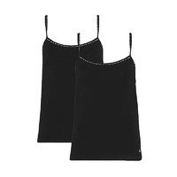 Calvin Klein CK女士吊带衫打底衫 居家服舒适2件装 000QS6440E 001黑色 M
