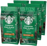 STARBUCKS 星巴克 PIKE PLACE Roast 全豆咖啡豆，中度烘培，(6 x 200g)