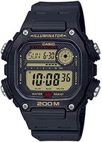 CASIO 卡西欧 石英手表，带树脂表带，黑色，27.2（型号：DW-291H-9AVCF）