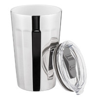 Po 丹麦PO保温咖啡杯不锈钢吸管水杯陶瓷内胆随行杯随手棱角杯