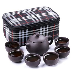 Baihong 百鸿 茶具套装家用喝茶紫砂功夫茶具简约办公泡茶陶瓷茶壶茶杯整套茶具