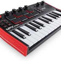 AKAI Pro MPK Mini Play MK3 MIDI 键盘控制器，带有内置扬声器以及动态键盘、MPC 打击垫和软件套件