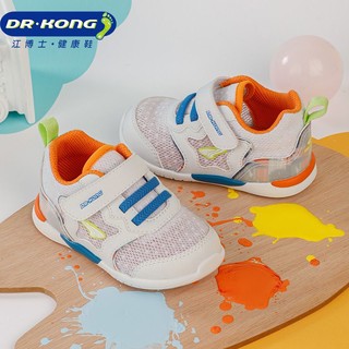 限尺码：DR.KONG 江博士 婴儿网布步前鞋 白/蓝