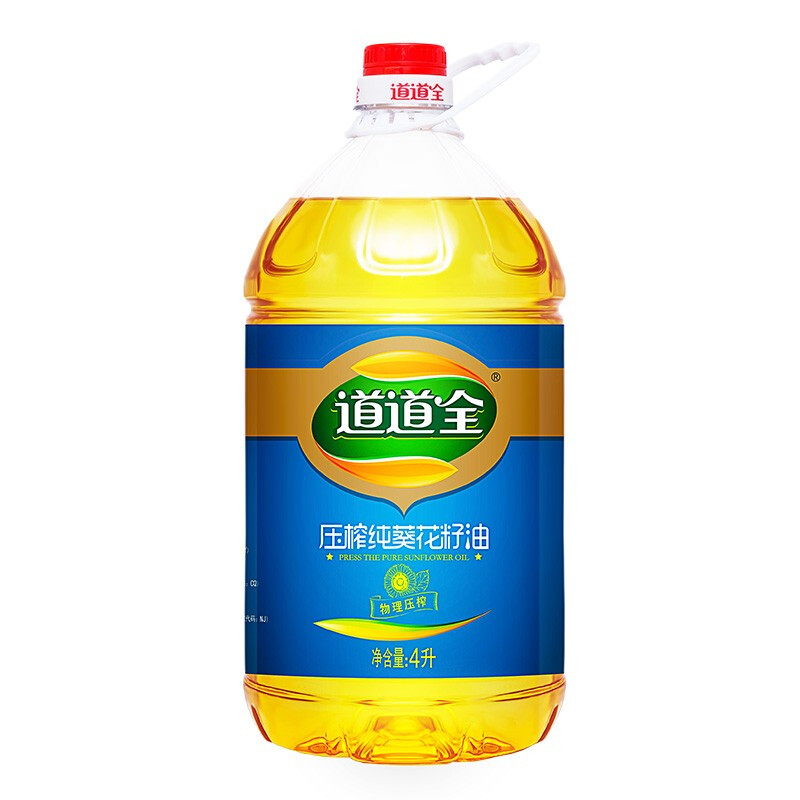 道道全 食用油 压榨纯葵花籽油 4L