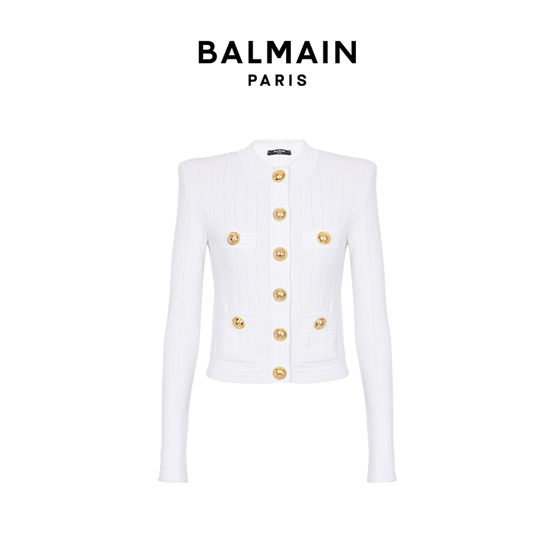 BALMAIN 巴尔曼 女士圆领针织衫 BF1KL014KB07