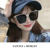 GENTLY MORLEY GM墨镜女高级感夏防晒大脸显瘦防紫外线太阳镜男2023新款白框眼镜
