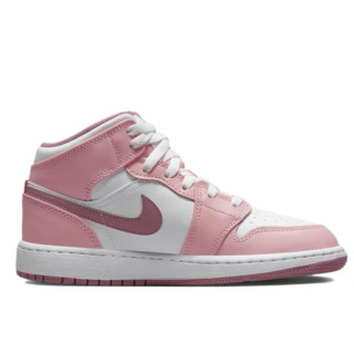 AIR JORDAN 正代系列 Air Jordan 1 Mid （GS） 大童篮球鞋 DQ8423-616 珊瑚粉红/淡莓红/白 35.5