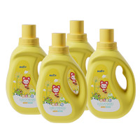 青蛙王子 婴儿洗衣液1L×4瓶衣物清洗剂专用新生儿童去污洗衣皂液