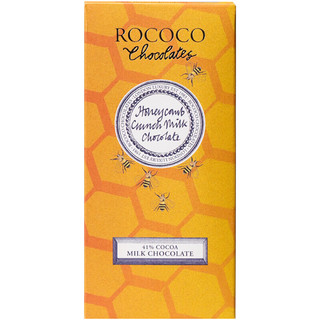 柏慧英国进口Rococo Chocolates牛奶黑巧克力香橙海盐伯爵茶节日礼物 蜂巢脆牛奶巧克力 保质期2021.7.23 现货