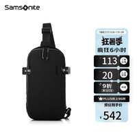 Samsonite 新秀丽 胸包休闲包旅行包背包男士抗菌布料腰包/胸包黑色HU5