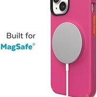 Speck 思佩克 Products CandyShell Pro iPhone 14 Max 手机壳,兼容 MagSafe,数码粉色/能量红色