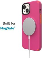 Speck 思佩克 Products CandyShell Pro iPhone 14 Max 手机壳,兼容 MagSafe,数码粉色/能量红色