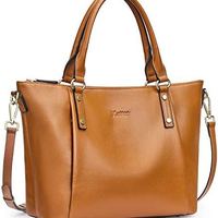 Kattee 真皮软手提包单肩包女式顶部提手挎包钱包可爱手提包时尚日常旅行