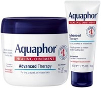 Aquaphor 软膏-多种组装，润湿的皮肤保护剂 干破裂的手，脚跟和手肘-14盎司（396g)罐+ 1.75盎司(50g）管