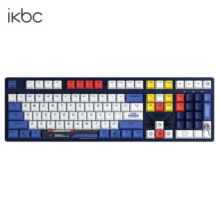 ikbc 高达 机械键盘无线键盘 外设PBT可选 C210 高达自由 有线 cherry 红
