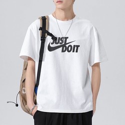 NIKE 耐克 男装新款时尚印花字母运动服透气短袖T恤AR5007-100