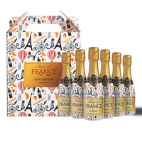 BEAU DE FRANCE 法国荣耀 葡萄酒进口红酒桃红起泡酒 甜型荔枝果酒200ml*6瓶