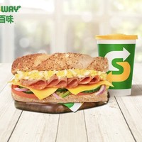 SUBWAY 赛百味 蛋香萨拉米三明治饮料两件套 到店券