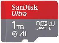 SanDisk 闪迪 1TB Ultra microSDXC UHS-I 存储卡，带适配器 - 高达 150MB/s，C10，U1，全高清，A1，MicroSD 卡 - SDSQUAC-1T00-GN6MA，红色