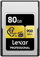 Lexar 专业 80GB CFexpress A 型金色系列存储卡,读取速度高达 900MB/s ,影院级品质 8K 视频,额定 VPG 400(LCAGOLD080G-RNENG)