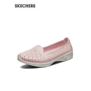 SKECHERS 斯凯奇 一脚蹬镂女士洞洞鞋14697 粉色/白色/PKW 40